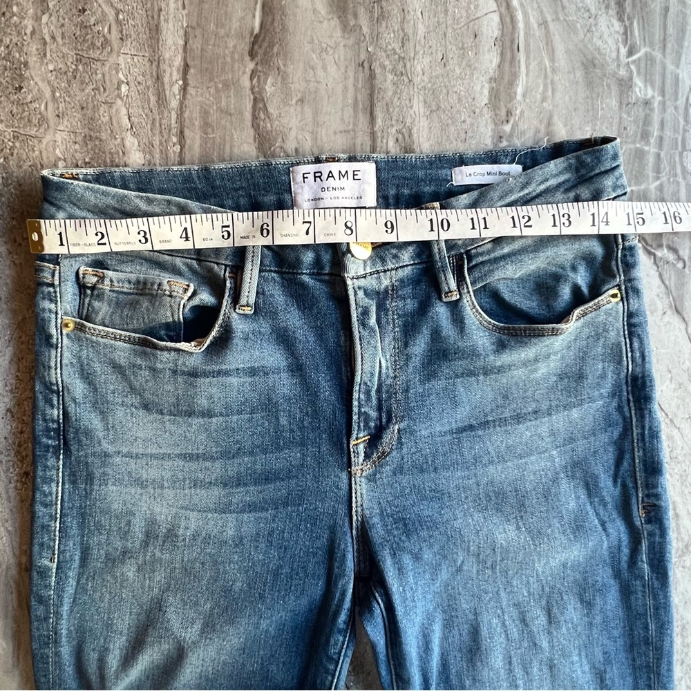 Frame Stretch Denim Mini Boot Leg Cropped - Picture 10 of 15